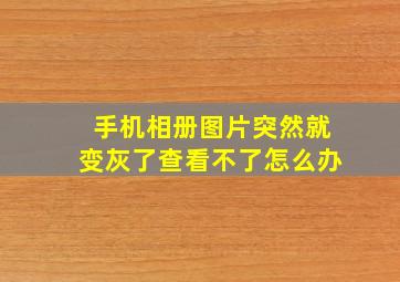 手机相册图片突然就变灰了查看不了怎么办