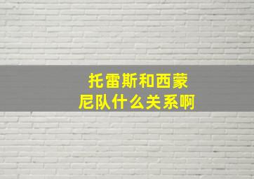 托雷斯和西蒙尼队什么关系啊