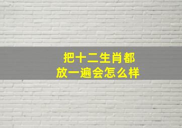 把十二生肖都放一遍会怎么样