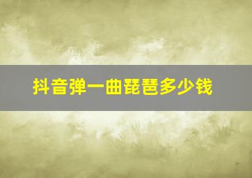 抖音弹一曲琵琶多少钱