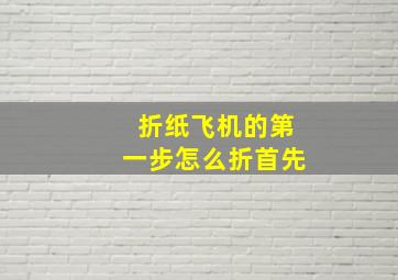 折纸飞机的第一步怎么折首先