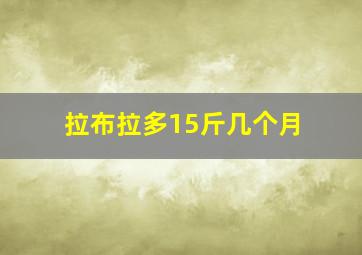 拉布拉多15斤几个月