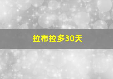 拉布拉多30天