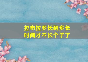 拉布拉多长到多长时间才不长个子了