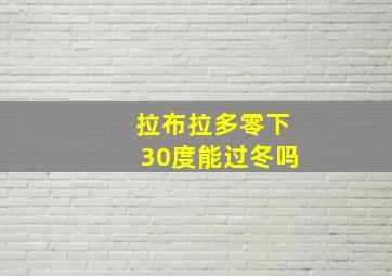 拉布拉多零下30度能过冬吗