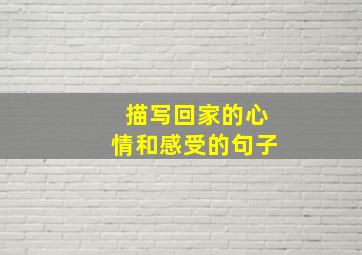 描写回家的心情和感受的句子