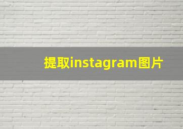 提取instagram图片