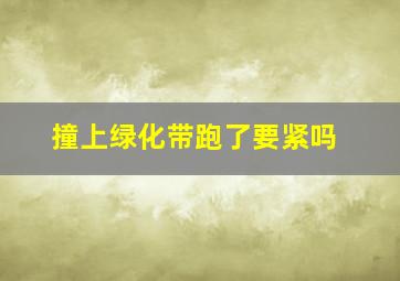 撞上绿化带跑了要紧吗