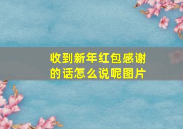 收到新年红包感谢的话怎么说呢图片