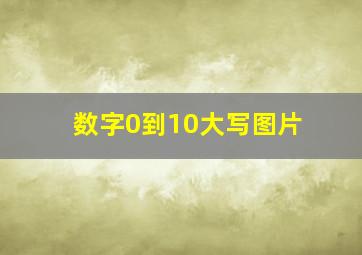 数字0到10大写图片