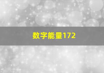 数字能量172