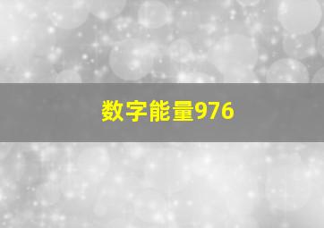 数字能量976