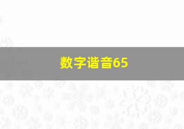 数字谐音65