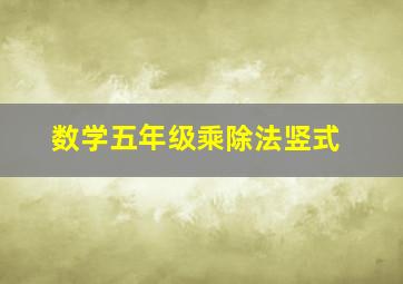 数学五年级乘除法竖式