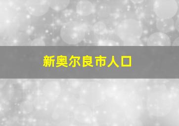 新奥尔良市人口