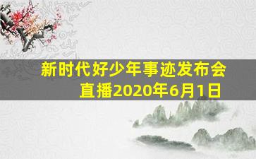 新时代好少年事迹发布会直播2020年6月1日