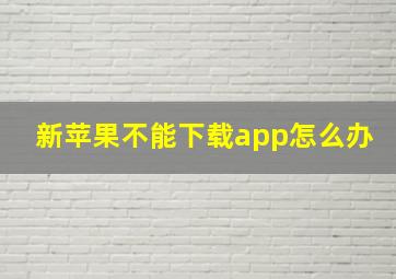 新苹果不能下载app怎么办