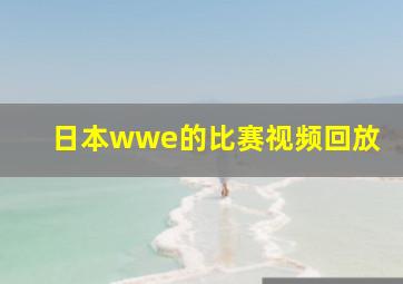 日本wwe的比赛视频回放