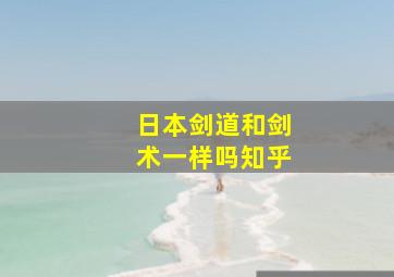 日本剑道和剑术一样吗知乎