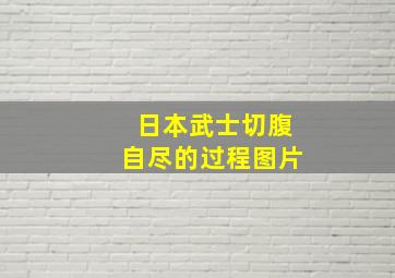 日本武士切腹自尽的过程图片