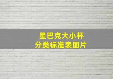 星巴克大小杯分类标准表图片