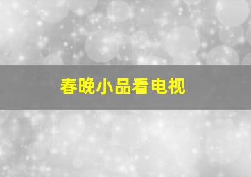 春晚小品看电视