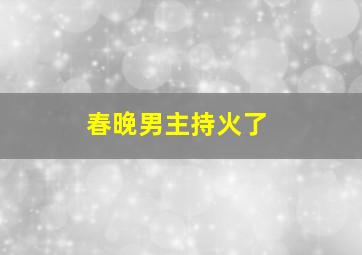 春晚男主持火了