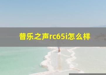 普乐之声rc65i怎么样