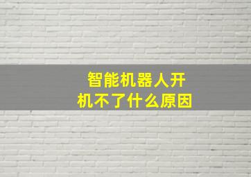 智能机器人开机不了什么原因