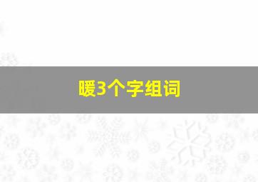 暖3个字组词