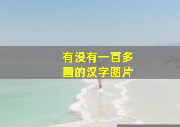 有没有一百多画的汉字图片