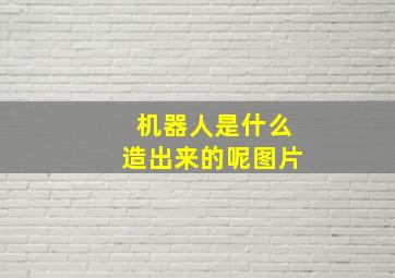 机器人是什么造出来的呢图片