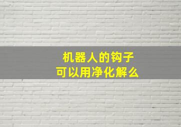 机器人的钩子可以用净化解么