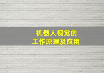 机器人视觉的工作原理及应用