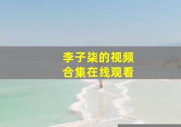 李子柒的视频合集在线观看