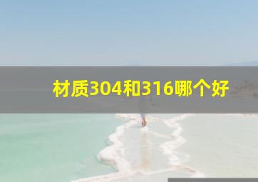 材质304和316哪个好