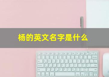 杨的英文名字是什么