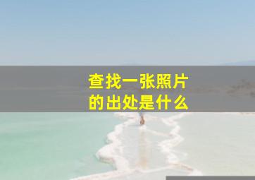 查找一张照片的出处是什么