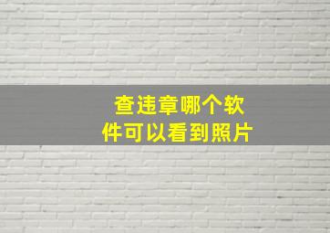 查违章哪个软件可以看到照片