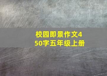 校园即景作文450字五年级上册