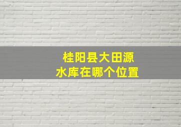 桂阳县大田源水库在哪个位置