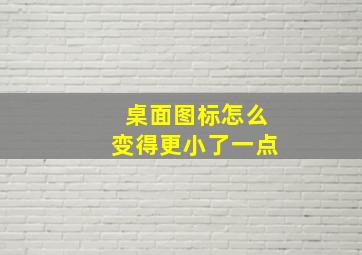 桌面图标怎么变得更小了一点