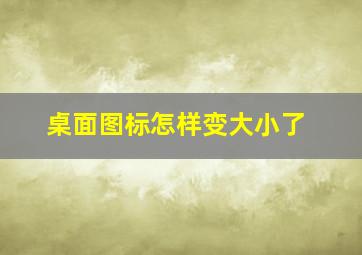 桌面图标怎样变大小了