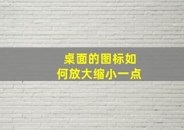 桌面的图标如何放大缩小一点