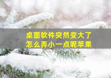 桌面软件突然变大了怎么弄小一点呢苹果