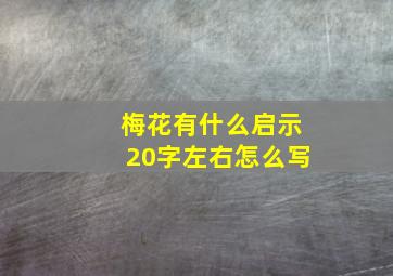 梅花有什么启示20字左右怎么写