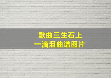 歌曲三生石上一滴泪曲谱图片