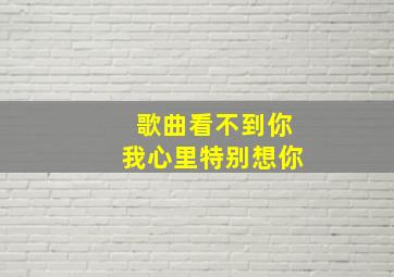 歌曲看不到你我心里特别想你