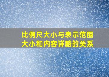 比例尺大小与表示范围大小和内容详略的关系