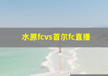 水原fcvs首尔fc直播